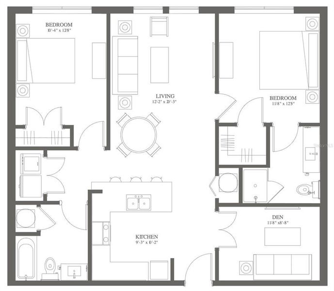 2D floor plan layout of this home in , Orlando, FL (Image 3). 2D floor plan layout of this home in , Orlando, FL (Image 3).