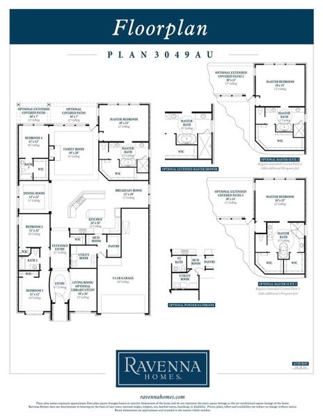 2D floor plan layout of this home in Audubon 60', Magnolia, TX (Image 4).