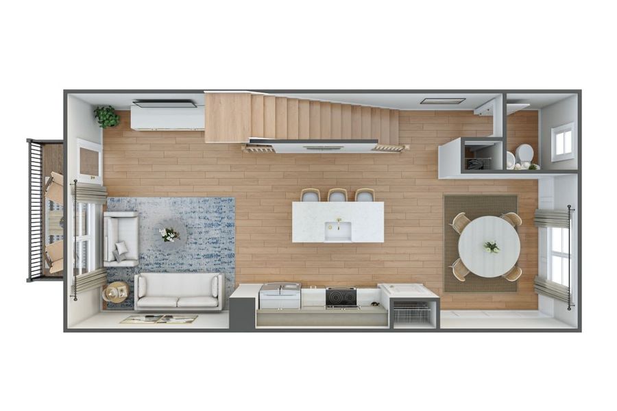 2D floor plan layout of this home in Context at Oakhurst, Charlotte, NC (Image 33). 2D floor plan layout of this home in Context at Oakhurst, Charlotte, NC (Image 33).