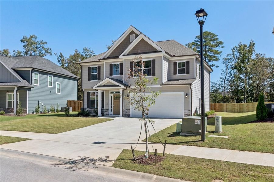Front exterior of a new home in Tillery Park, Grovetown, GA, highlighting curb appeal (Image 22).