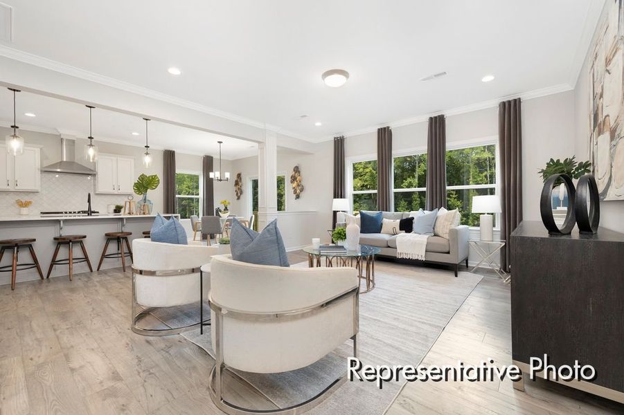 Furnished interior view inside a new home in Lake Royale, Louisburg (Image 10).