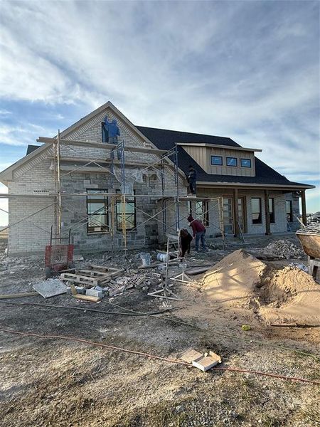 In-progress construction of a new home in , Celeste, TX (Image 3).