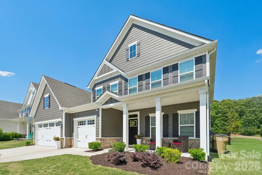Front exterior of a new home in , Indian Trail, NC, highlighting curb appeal (Image 22).