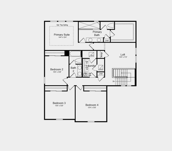 2D floor plan layout for the Monterey by Taylor Morrison in Lochside, Mount Dora, FL (Image 4). 2D floor plan layout for the Monterey by Taylor Morrison in Lochside, Mount Dora, FL (Image 4).