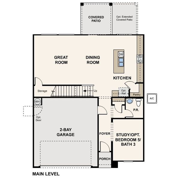 2D floor plan layout for the 5 by Century Communities in Village at Sundance, Buckeye, AZ (Image 2). 2D floor plan layout for the 5 by Century Communities in Village at Sundance, Buckeye, AZ (Image 2).