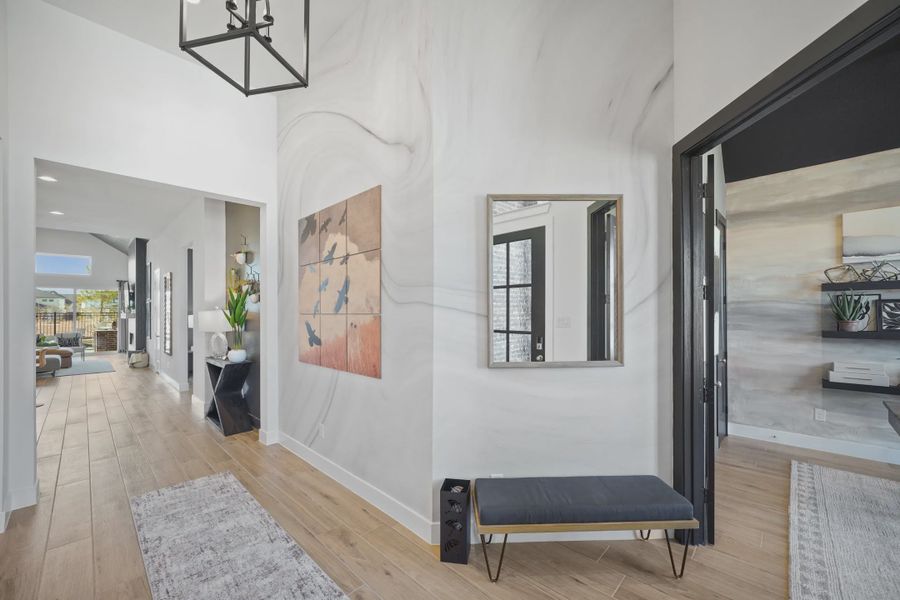 Representative furnished interior of a home built from the Silas by Chesmar Homes in Gregg Ranch, Marble Falls (Image 8).