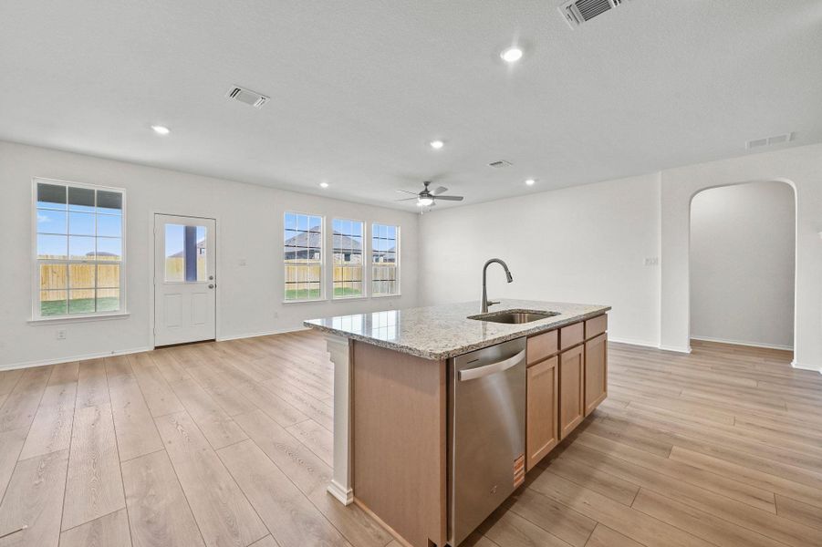 Furnished interior view inside a new home in Mustang Valley, Manor (Image 11). Furnished interior view inside a new home in Mustang Valley, Manor (Image 11).