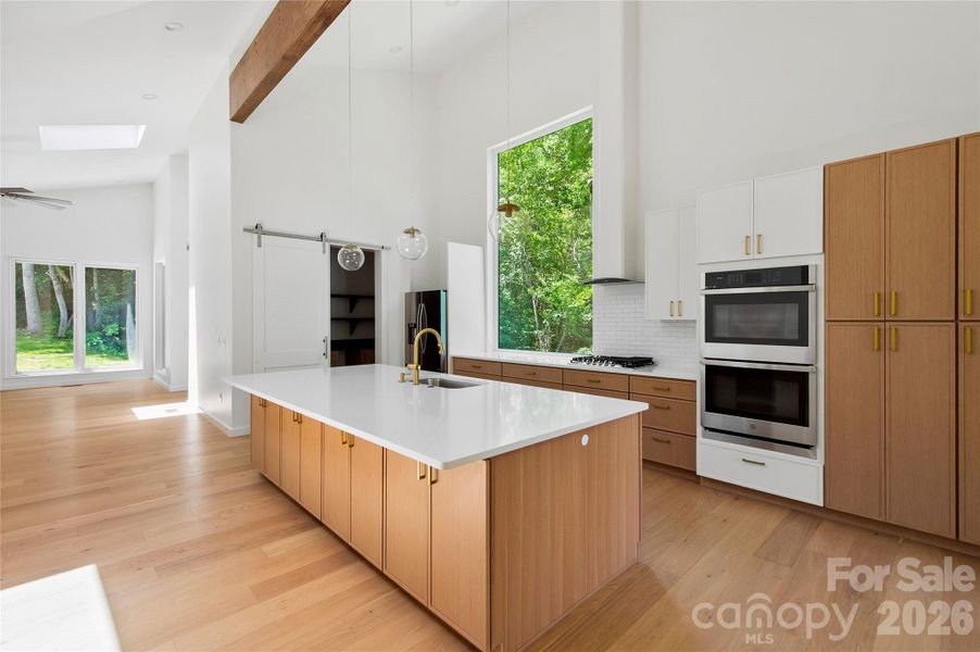 Counter depth fridge. (Upper cabinet to be installed0 Counter depth fridge. (Upper cabinet to be installed0
