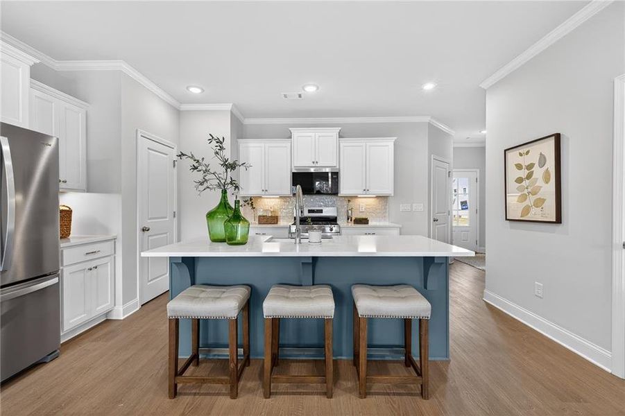 Furnished interior view inside a new home in , Suwanee (Image 7).