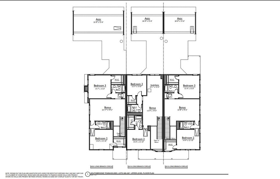 2D floor plan layout of this home in Southbrooke, Franklin, TN (Image 7).
