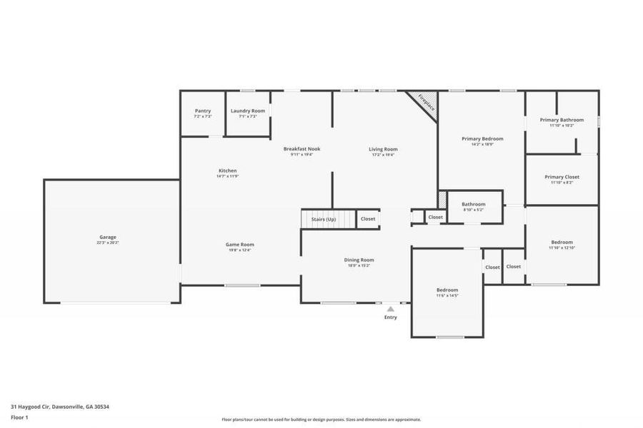 2D floor plan layout of this home in , Dawsonville, GA (Image 3). 2D floor plan layout of this home in , Dawsonville, GA (Image 3).