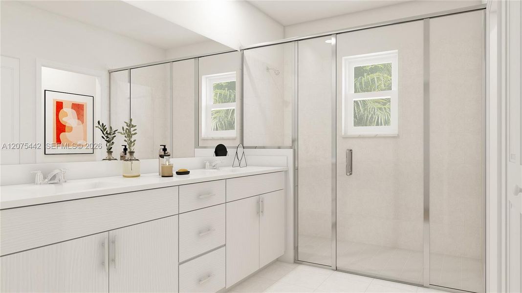 Furnished interior view inside a new home in Wildwood Groves, Miami (Image 8).