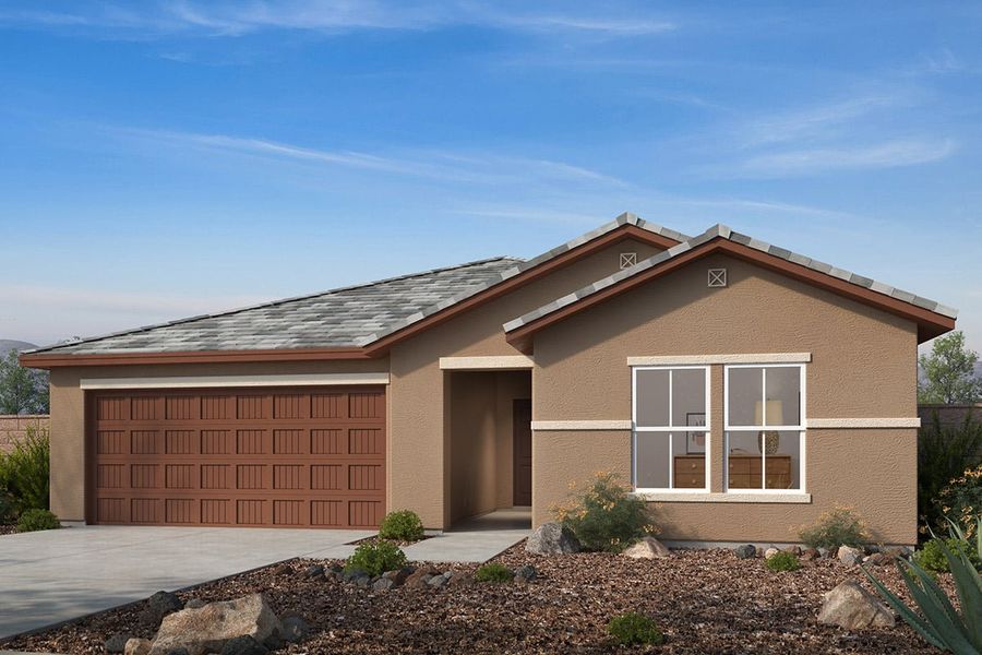 Representative exterior photo of a completed home built from the Plan 2201 by KB Home in Mirador Ridge Skies, Tucson, AZ (Image 6).