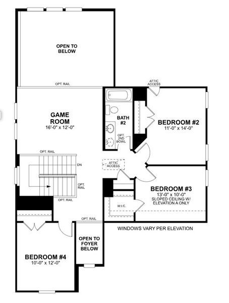 2D floor plan layout of this home in Estancia West, Manchaca, TX (Image 5).