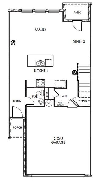 2D floor plan layout for the Jasper by Impression Homes in Sereno Oaks, Dallas, TX (Image 2). 2D floor plan layout for the Jasper by Impression Homes in Sereno Oaks, Dallas, TX (Image 2).