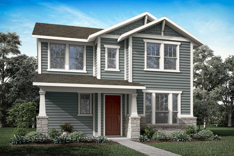 Representative exterior photo of a completed home built from the Sorrel by Tri Pointe Homes in Painted Tree, McKinney, TX (Image 19).