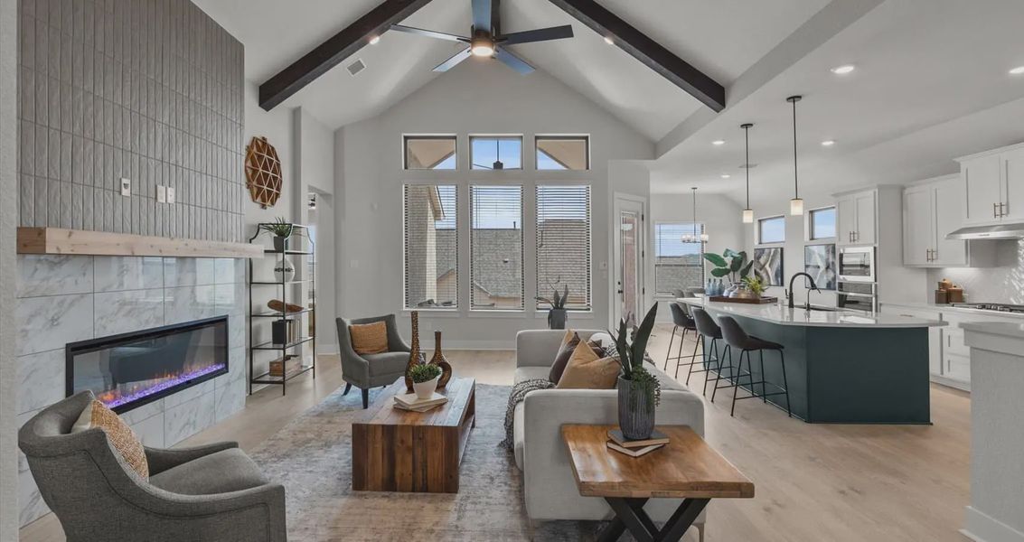 Representative furnished interior of a home built from the Bryant by Chesmar Homes in Sunfield, Buda (Image 4). Representative furnished interior of a home built from the Bryant by Chesmar Homes in Sunfield, Buda (Image 4).