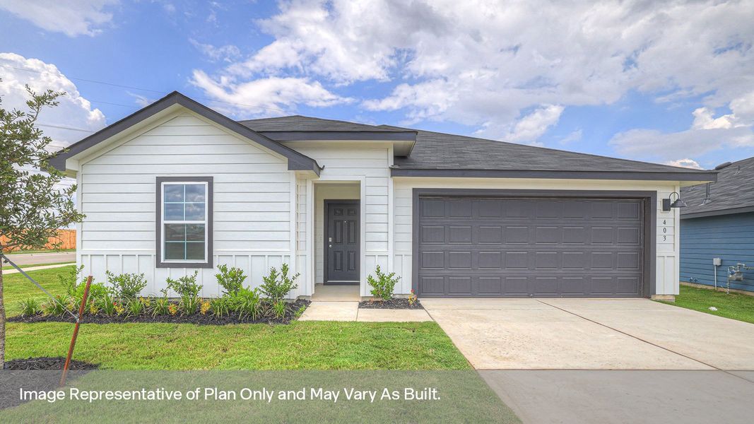Front exterior of a new home in Bollinger, Maxwell, TX, highlighting curb appeal (Image 1). Front exterior of a new home in Bollinger, Maxwell, TX, highlighting curb appeal (Image 1).
