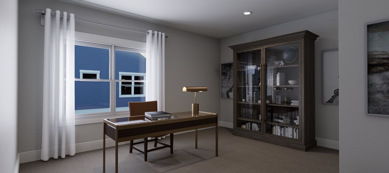 Representative furnished interior of a home built from the Bella by Baker Residential in Atwater Station - Village Collection, Fuquay Varina (Image 28).