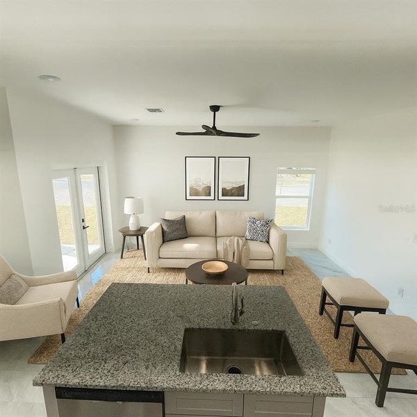 Furnished interior view inside a new home in , Eustis (Image 4).