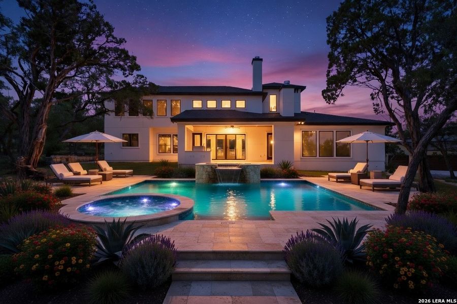 Exterior details and patio area of a home in , New Braunfels (Image 50).