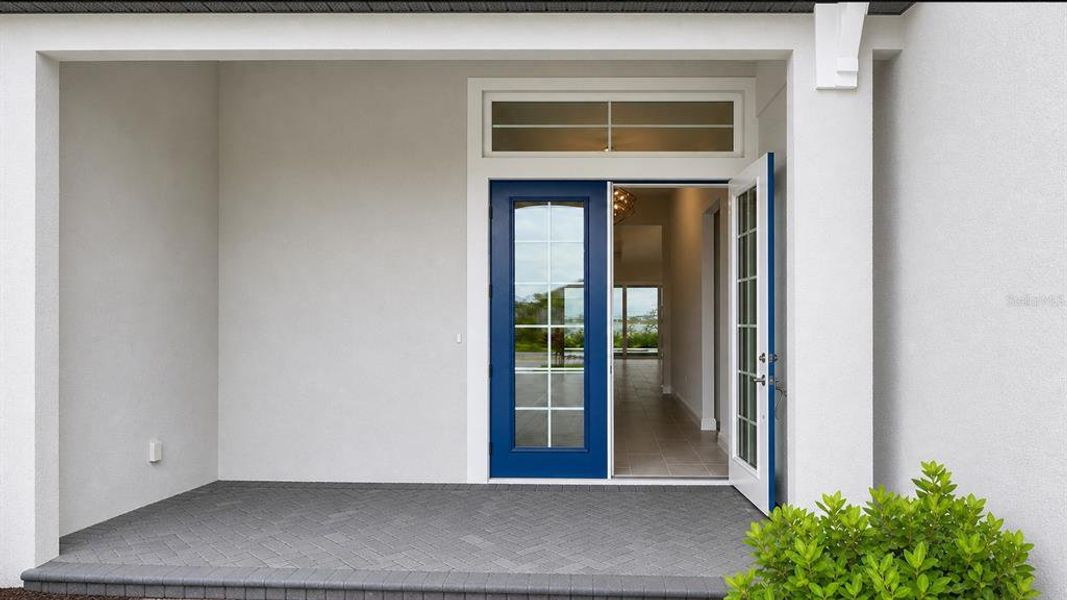 Exterior details and patio area of a home in Shellstone at Waterside, Sarasota (Image 41). Exterior details and patio area of a home in Shellstone at Waterside, Sarasota (Image 41).