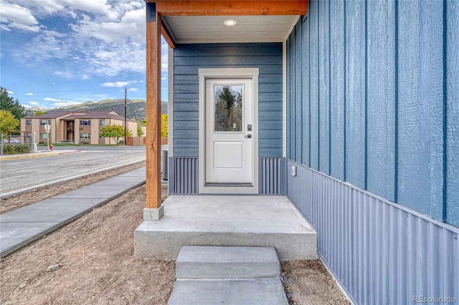 Back door entrance into the kitchen area...