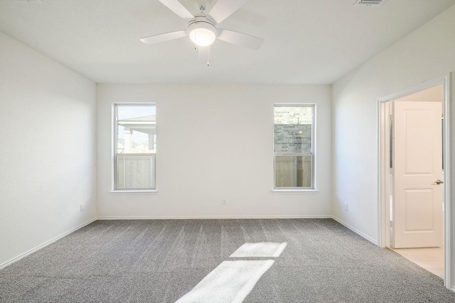 Spacious, unfurnished interior of a new home in Salerno - Heritage Collection, Round Rock (Image 17). Spacious, unfurnished interior of a new home in Salerno - Heritage Collection, Round Rock (Image 17).