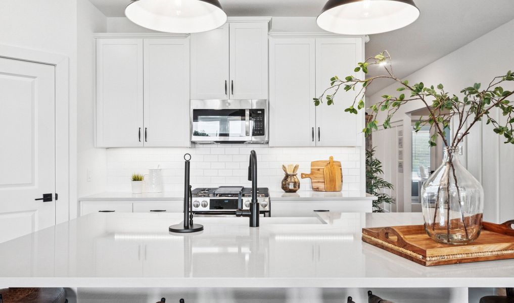 Kitchen with spacious central island Kitchen with spacious central island