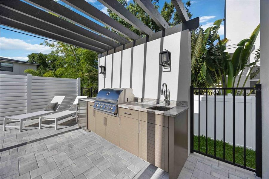 Exterior details and patio area of a home in , Sarasota (Image 33).
