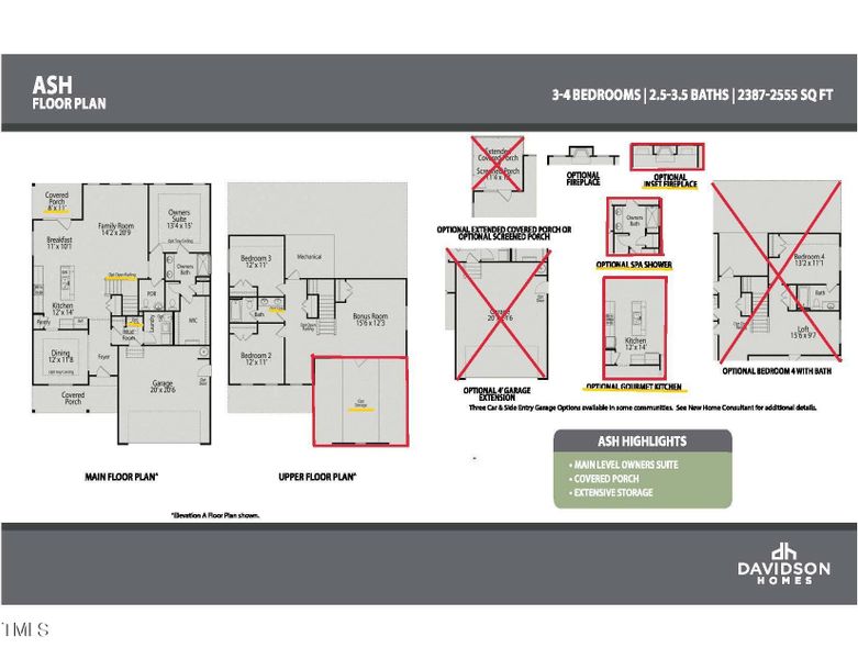 Lot 32 SCC Ash C Redline Floorplan