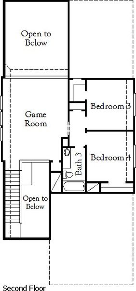 2D floor plan layout for the Polk by Coventry Homes in Heartland, Heartland, TX (Image 4).