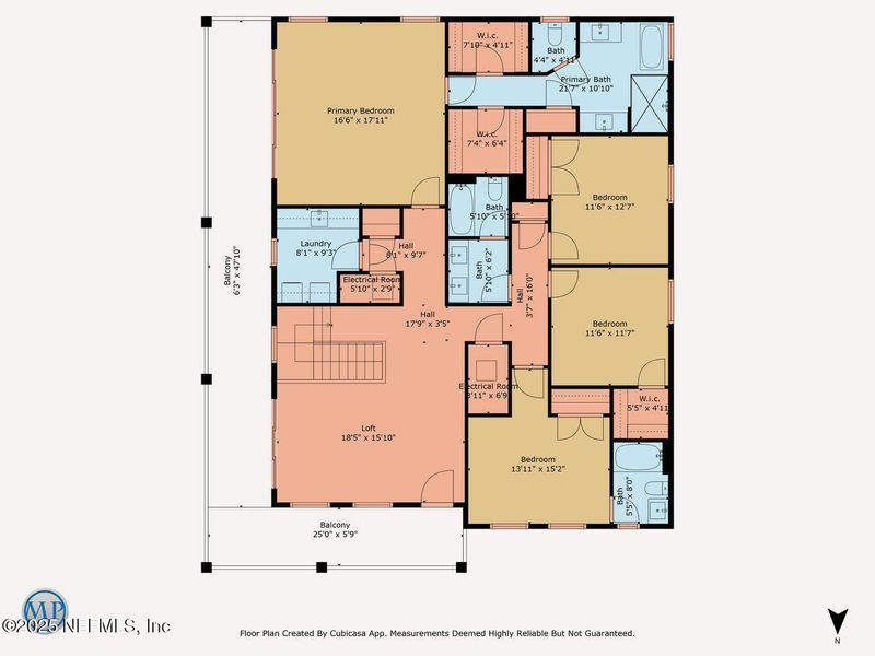 2D floor plan layout of this home in Seaside Vista, St. Augustine, FL (Image 4).