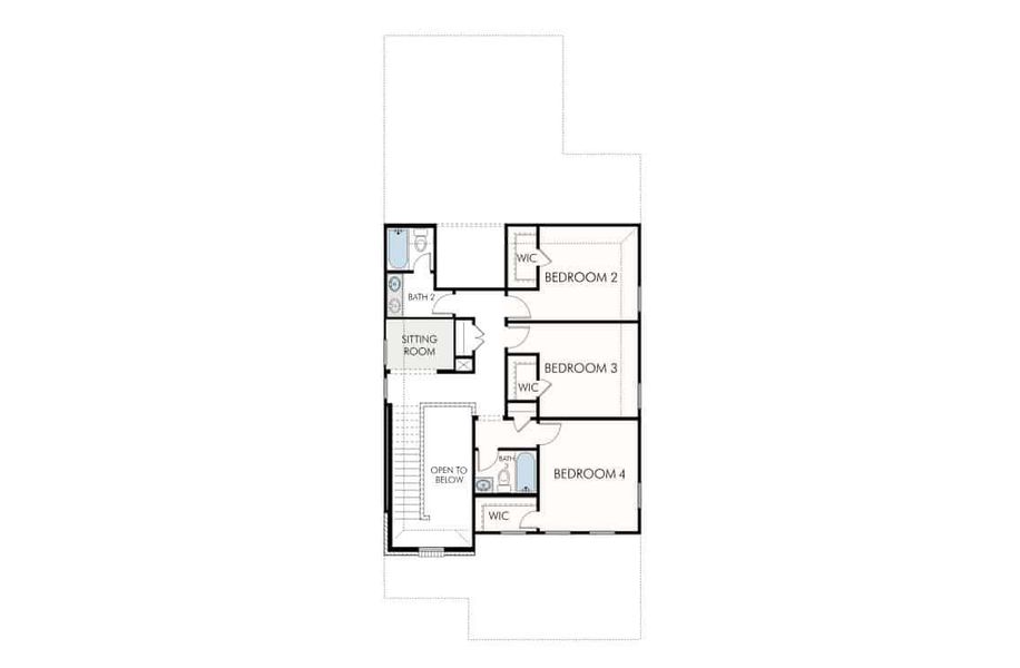 2D floor plan layout of this home in Highland Village, Georgetown, TX (Image 3).