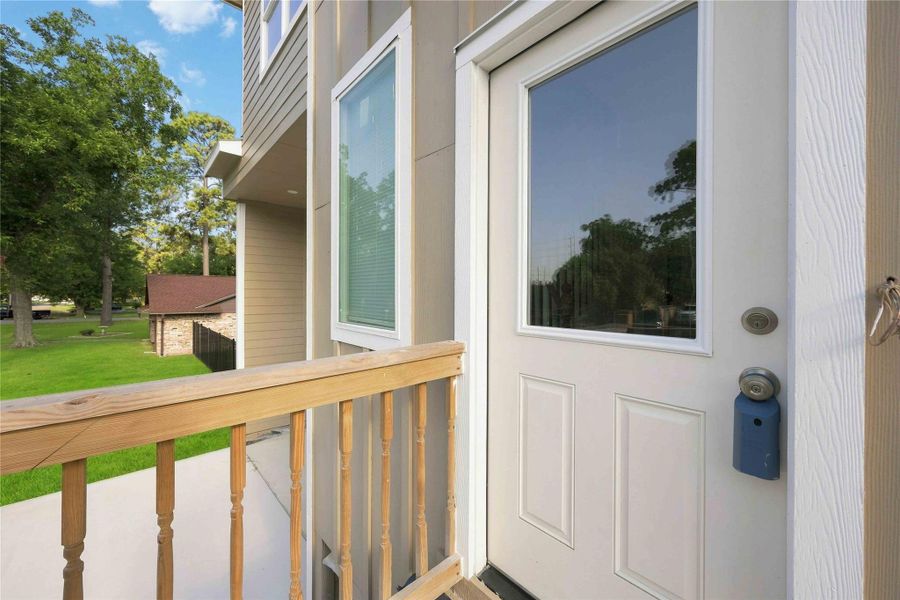 Exterior details and patio area of a home in , Houston (Image 3). Exterior details and patio area of a home in , Houston (Image 3).