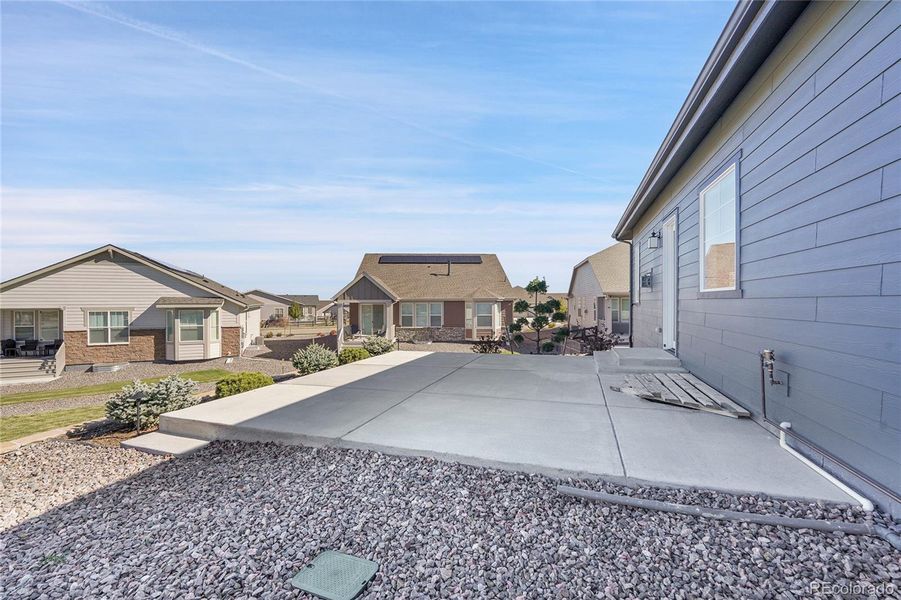 Exterior details and patio area of a home in Hilltop at Inspiration, Aurora (Image 28). Exterior details and patio area of a home in Hilltop at Inspiration, Aurora (Image 28).