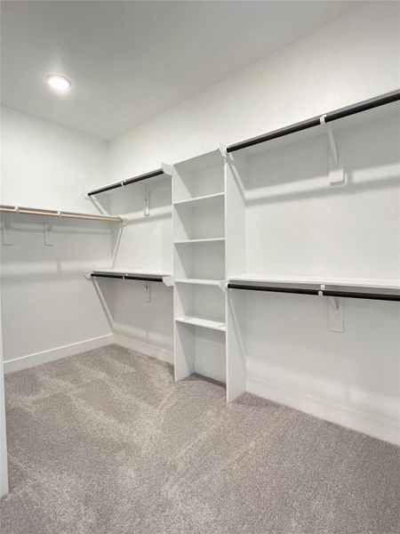 Oversized walk-in closet in the master bedroom