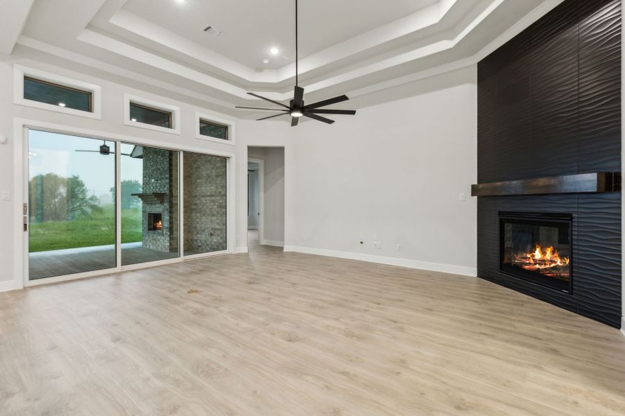 Representative unfurnished interior of a home built from the Valencia by Chesmar Homes in Lakeview Heights, Azle (Image 6).