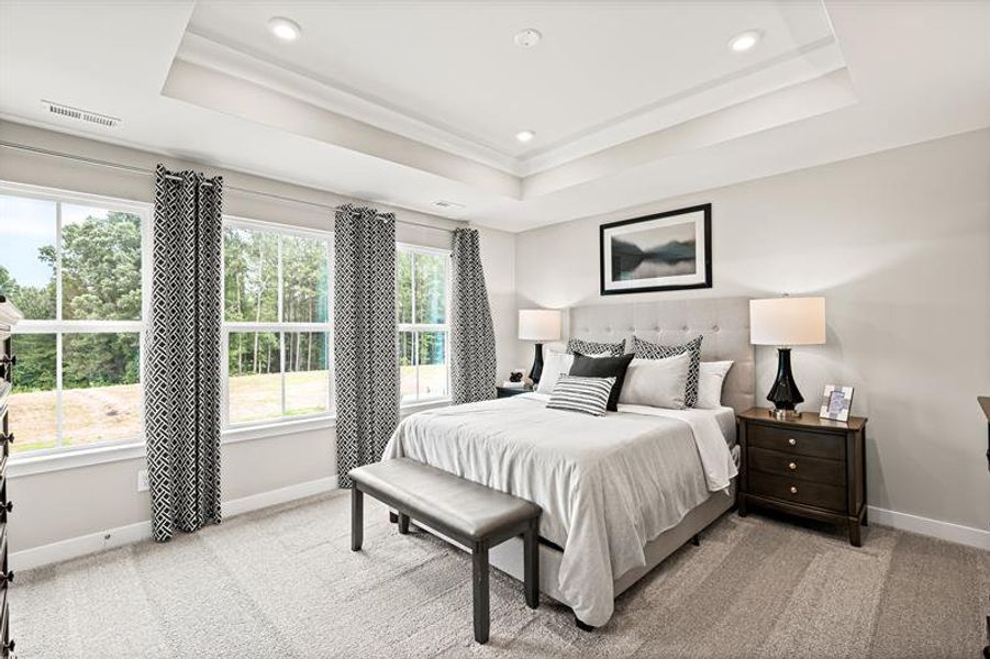Representative furnished interior of a home built from the Roxbury Grande by Ryan Homes in Griffin Farm Townes, Pittsboro (Image 13).