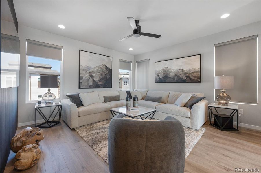 Furnished interior view inside a new home in , Colorado Springs (Image 26). Furnished interior view inside a new home in , Colorado Springs (Image 26).