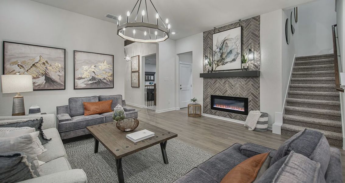 Representative furnished interior of a home built from the Wendy by Chesmar Homes in Meyer Ranch, New Braunfels (Image 7).