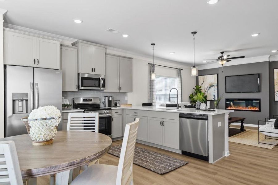 Furnished interior view inside a new home in Townes At The Stiles, Cartersville (Image 14).