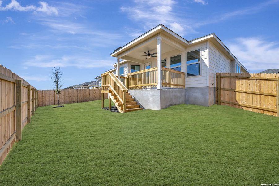Exterior details and patio area of a home in Greenspoint Heights, Seguin (Image 25).