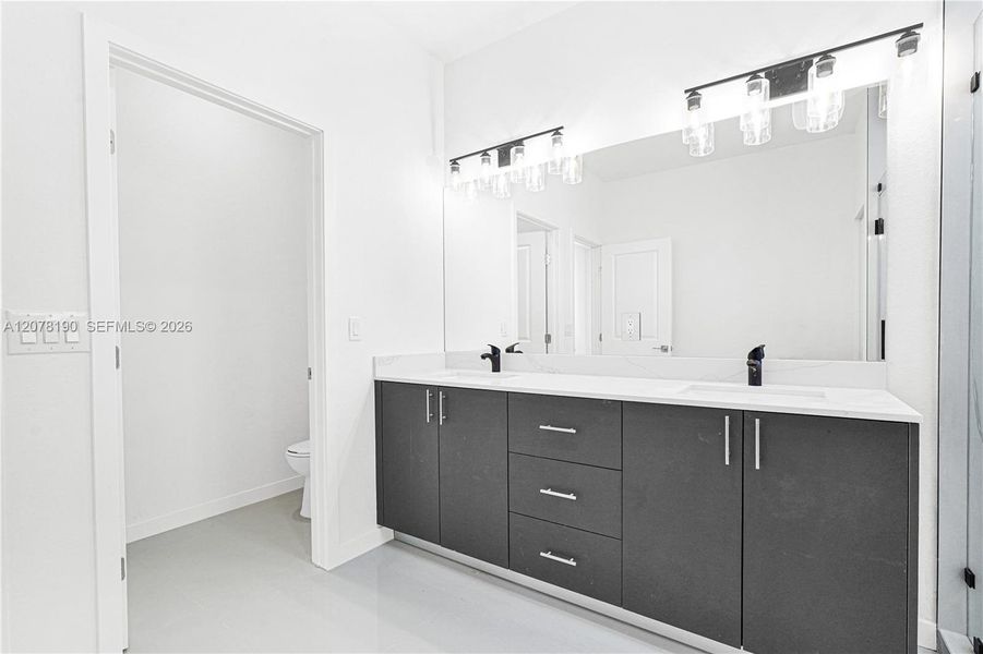 Furnished interior view inside a new home in , Miami (Image 54).