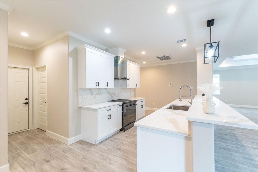 Furnished interior view inside a new home in , Cleveland (Image 9).