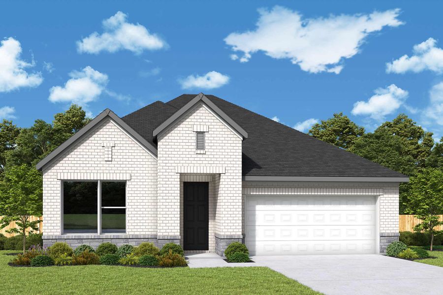 Representative exterior photo of a completed home built from the The Pine by David Weekley Homes in Meyer Ranch – Select Reserve Series, Canyon Lake, TX (Image 13). Representative exterior photo of a completed home built from the The Pine by David Weekley Homes in Meyer Ranch – Select Reserve Series, Canyon Lake, TX (Image 13).