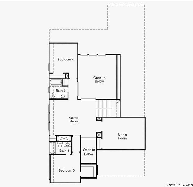 2D floor plan layout of this home in Mayfair, New Braunfels, TX (Image 3).