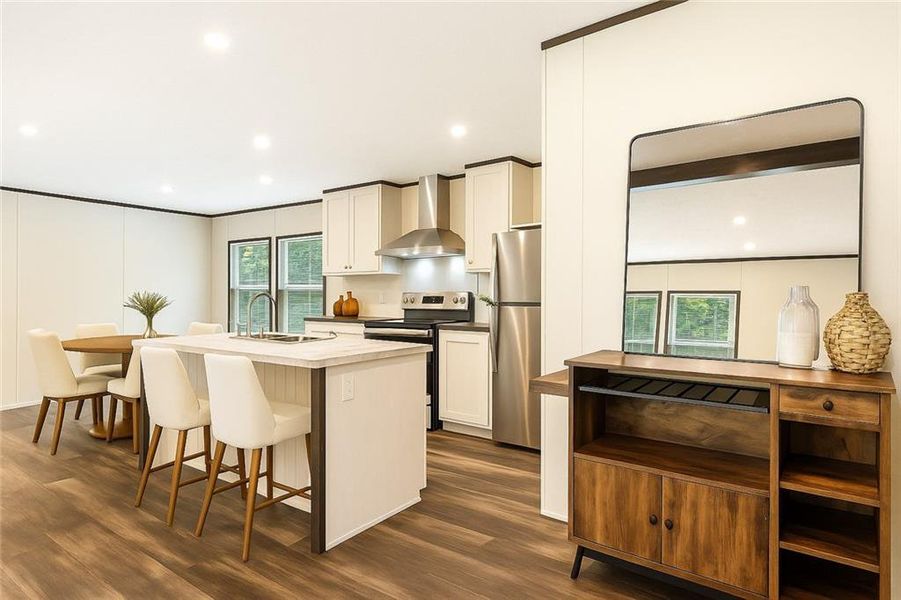Furnished interior view inside a new home in , Ellijay (Image 36).
