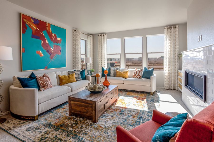 Representative furnished interior of a home built from the Rowling by Hartford Homes in Trailside, Timnath (Image 50).