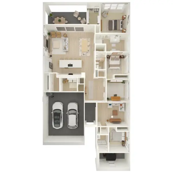 2D floor plan layout for the Nolan ESP by K. Hovnanian® Homes in K. Hovnanian's® Four Seasons at Victory at Verrado, Buckeye, AZ (Image 4).